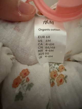 Pelele H&M floral 6m (68cm)