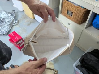 Bolsa de maternidad y neceser beige