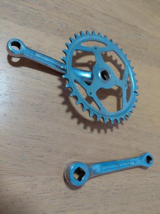 Plato y biela G.A.C. bicicleta