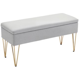 Panca Fondo Letto con Contenitore in Tessuto e Gam