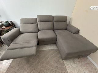 Sofá chaise longue eléctrico reclinable