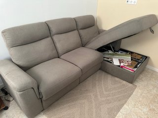 Sofá chaise longue eléctrico reclinable