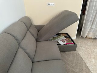 Sofá chaise longue eléctrico reclinable