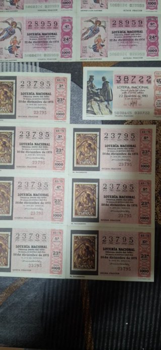 Lote Boletos Loteria Nacional Vintage
