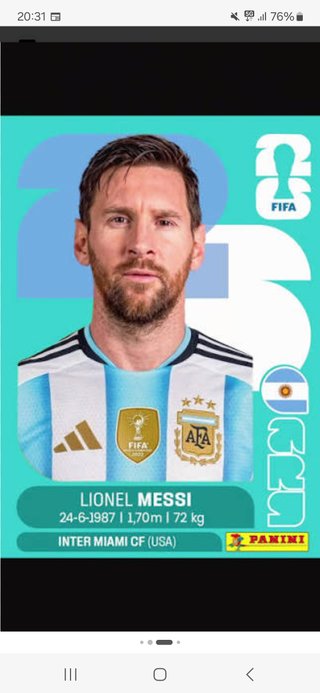 Cambio cromo messi