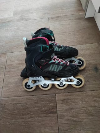 Patines Oxelo negros y rosa TALLA 35-38