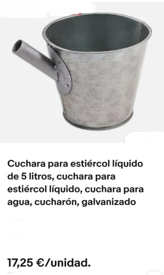 Cubo/pala Antiguo. Metal, chapa, zinc. Decoración.
