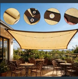 Toldo Vela Malla Sombra Rectangular 3X5