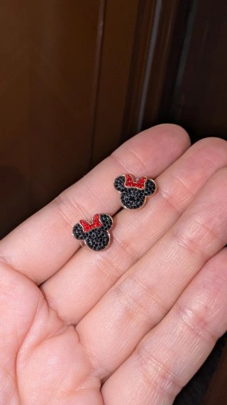 Pendientes Minnie Swarovski Bañados en Oro Rosa