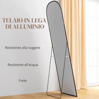 Specchio da Terra e Parete Moderno in Lega di Allu