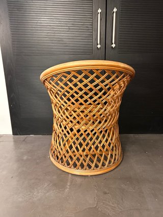 Butaca vintage de mimbre y ratán