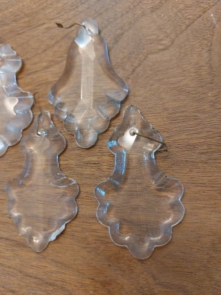 4 Lágrimas de cristal para lámpara