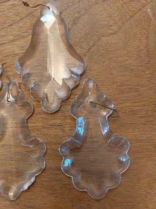 4 Lágrimas de cristal para lámpara