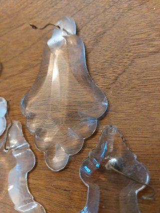4 Lágrimas de cristal para lámpara