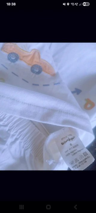 Conjunto algodón, El Corte Inglés, talla 6 meses