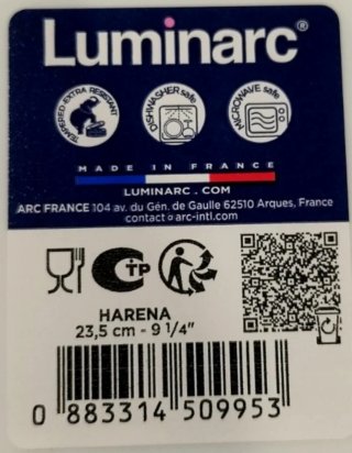 5 Platos hondos Luminarc Harena blancos