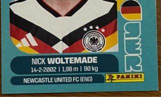 Cromo Panini Nick Woltemade 2023