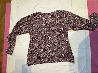 Blusa Trucco Burdeos /Blanco Talla M