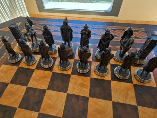 Mesa de ajedrez Moros y Cristianos