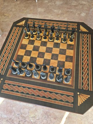 Mesa de ajedrez Moros y Cristianos