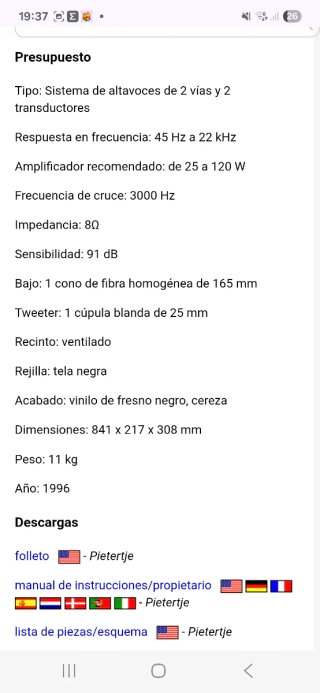 Pareja Altavoces B&W DM305