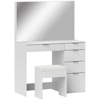 Set Tavolo da Trucco con Specchio e 5 Cassetti