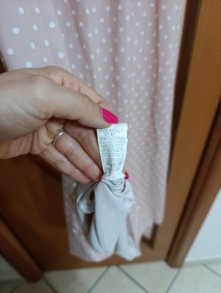Vestito lungo rosa antico pois made in Italy