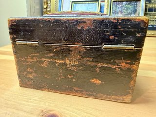 Caja Antigua Madera Escudo esmaltado FC Barcelona