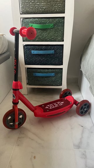 Patinete infantil 3 ruedas rojo
