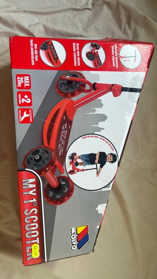 Patinete infantil 3 ruedas rojo