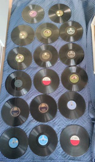 17 Discos de Pizarra Flamenco con caja madera.