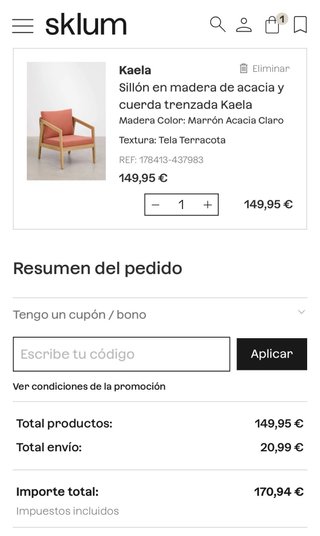 Sillón de jardín Sklum NUEVO
