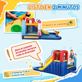 Castillo Hinchable 5 en 1 con Tobogán