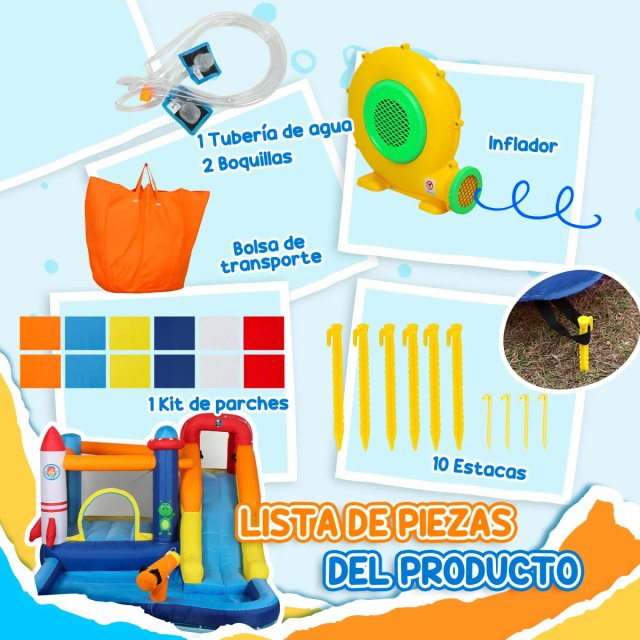 Castillo Hinchable 5 en 1 con Tobogán