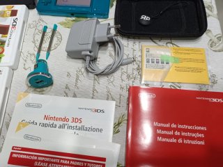 Nintendo 3DS Aqua Blue Completa