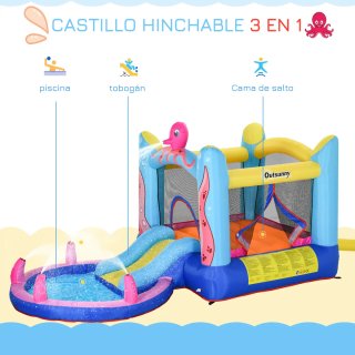 Castillo inflable Outsunny con tobogán