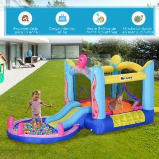 Castillo inflable Outsunny con tobogán
