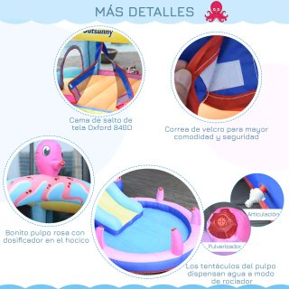 Castillo inflable Outsunny con tobogán