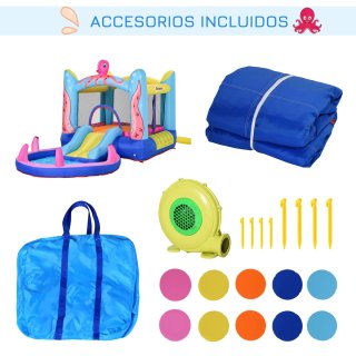 Castillo inflable Outsunny con tobogán
