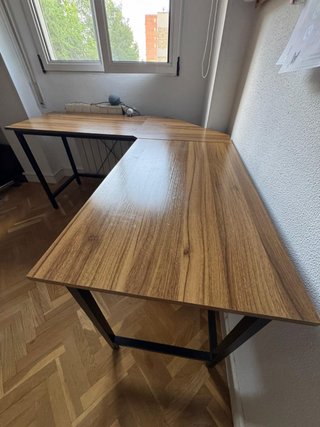 Escritorio madera esquinero en L