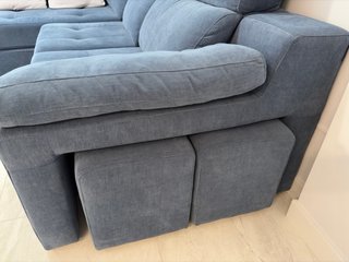 Sofá chaise longue de tela