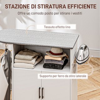 Mobile Asse da Stiro con Armadietto a 2 Ante e Spa