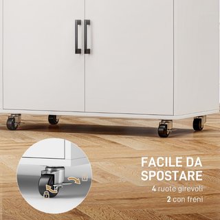 Mobile Asse da Stiro con Armadietto a 2 Ante e Spa