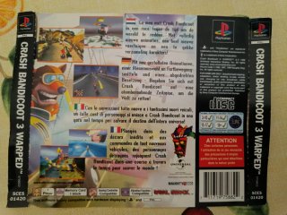 Crash Bandicoot 3 Warped PS1 Copertina Retro