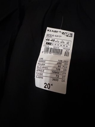 Pantalón negro verano talla 46-48 XL (2 unidades)
