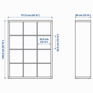 Estante IKEA KALLAX Blanca 112x147cm + Accesorios