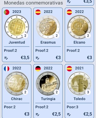 Monete commemorative da 2 euro in vendita