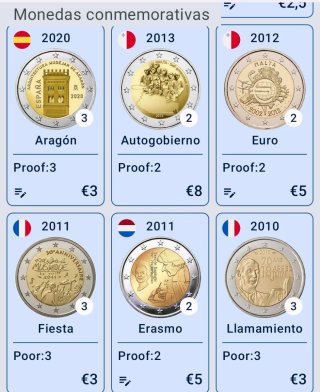 Monete commemorative da 2 euro in vendita