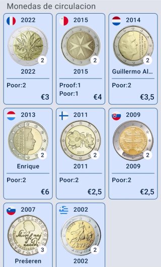Monete commemorative da 2 euro in vendita