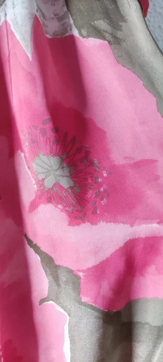 Top Verano Flores Rosa y Marrón Talla Única